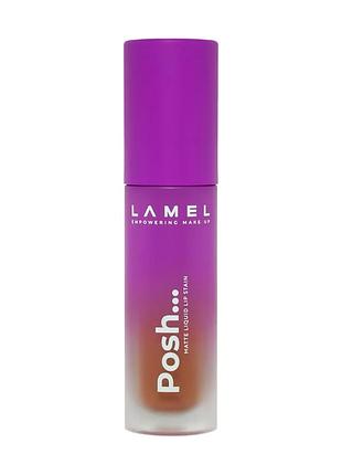 Матова помада для губ lamel make up posh matte liquid lip stain 404, 4 г