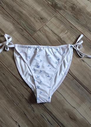 Плавки білі з вишивкою new look, розмір 44/xxl (eu 44 / uk 16), не вдягалися