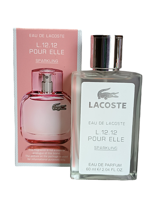 Жіночі парфуми (версія lacoste eau de lacoste l.12.12 pour elle sparkling) 60 мл