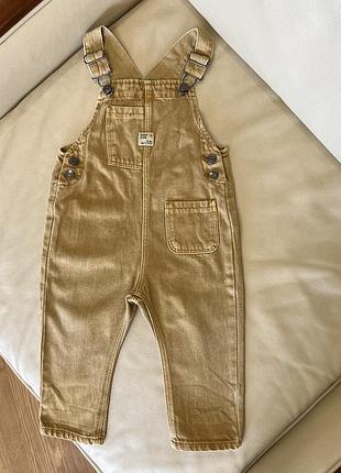 Zara джинсовий комбінезон 12-18 міс ріст 86 стан ідеальний, довжина регулюється