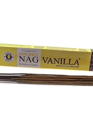 Благовоние golden nag vanilla (ваниль) (vijayshree) (15 гр.) (смотрите описание) аромапалочки