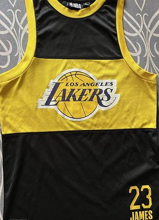Майка чоловіча nba los angeles lakers чорно-жовта
