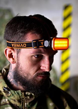 Налобний фонарик ym-309 з червоним світлом