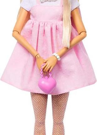 Лялька barbie deluxe style #3 barbiecore модниця у сукні baby doll (hyv27)