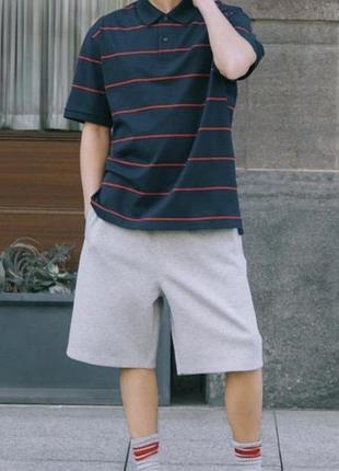 Футболка поло uniqlo+jw anderson в смужку t-shirt