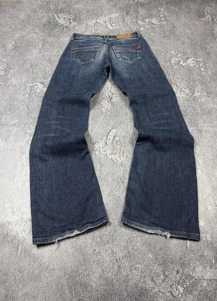 Y2k flare bootcut distressed blue low rise woman jeans faded жіночі джинси