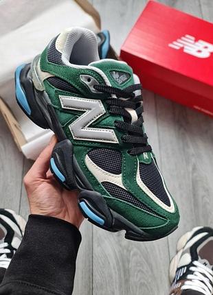 Стильные кроссовки new balance 9060 team forest green (зеленые