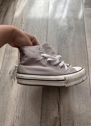 All star converse platform кеди кросовки кеды серые для девочки 31