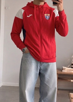 Спортивна з капюшоном 🔴 спортивна кофта joma fc boudry ⚽ чоловіче худі на блискавці 🧥 олімпійка толстовка