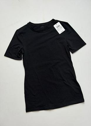Женская черная хлопковая футболка tezenis