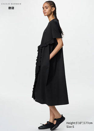 Платье с воланами короткий рукав cecilie bahnsen и uniqlo