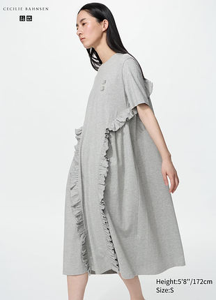 Сукня з воланами короткий рукав cecilie bahnsen та uniqlo