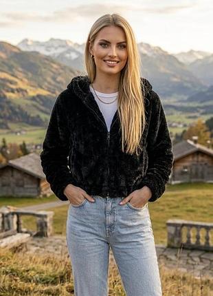 Стильна жіноча шубка з екохутра zara m