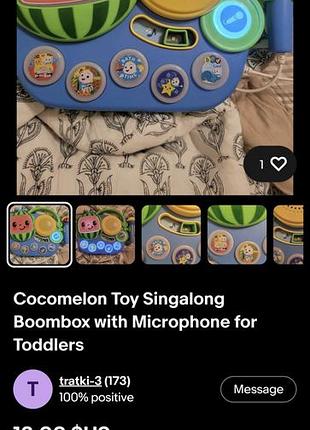 Интерактивная игрушка ekids cocomelon sing-along boombox модель с микрофоном, подсветкой и встроенными песенками из популярного мультсериала