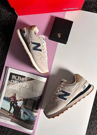 Чоловічі кросівки new balance 574 light grey navy