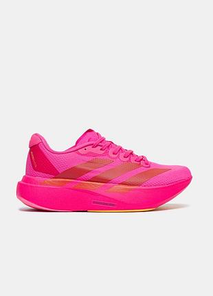 Кросівки жіночі adidas adizero evo sl pink рожеві текстильні спортивні