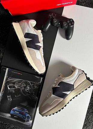 Чоловічі кросівки new balance 327 grey white black