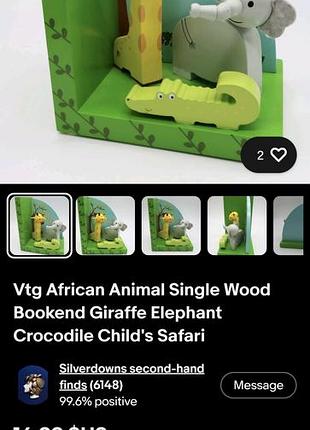 African animal single wood bookend giraffe elephant crocodile child's 
деревянные детские подставки-держатели для книг с  фигурками животных сафари