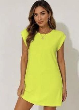 Неонова яскрава жіноча сукня шейн shein xl(12/44)