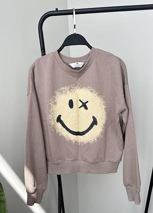 H&m тонка кофтинка колір мокко світшот