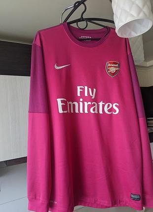 Arsenal лонгслив nike розово-фиолетовая форма футболка