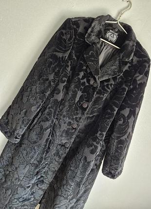 Шикарне пальто ricco collection 3xl з вовни, альпаки та мохеру. розкішний візерунок!