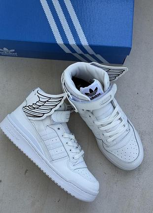 Кросівки чоловічі adidas x jeremy scott forum hi wings 4.0 білі високі спортивні