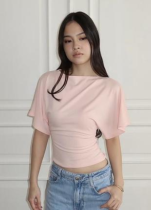 Футболка приталена широкі рукава бавовна shein skims brandy melville подовжена coquette clean girl pilates йога