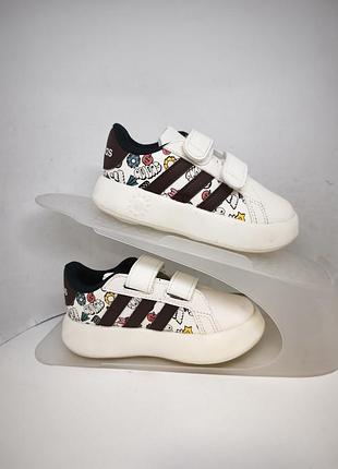 Кроссовки детские adidas grand court 2.0 cf i (jr 5152) липучках оригинал, в идеальном состоянии