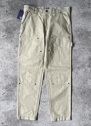 Hugo fouble knee tapered fit cotton canvas джинси