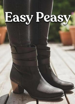Женские ботинки,осенные,натуральные ботинки easy peasy, франция,р.39
