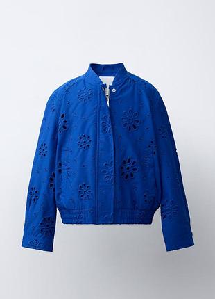 Куртка зі швейцарською вишивкою zara 4550, 4541 (0562/605/400)