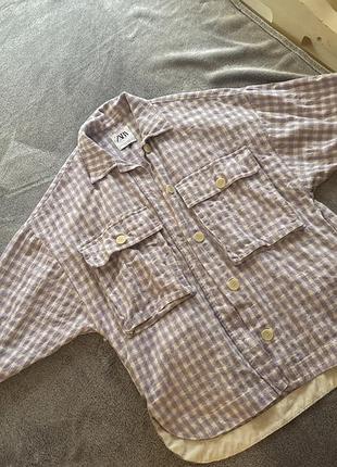 Куртка-рубашка zara oversize xs-s стан ідеальний