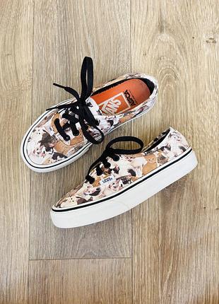 Кеди з котиками vans authentic (aspca) kittens р.35, устілка 22см. стопа 21см.