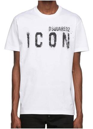 Футболка dsquared2 белая с надписями