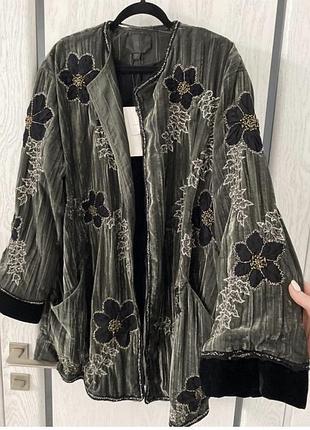 Zara новый с лимитированной коллекции шикарный пиджак кимоно накидка 46-50 р
