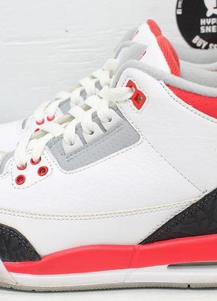 Оригінальні кросівки nike air jordan 3 retro gs «fire red» (2013), р. 38