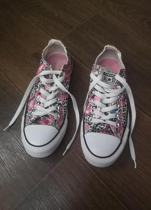 Кеды конверс 37,5 гг 24,0 см convers all star леопард цветные