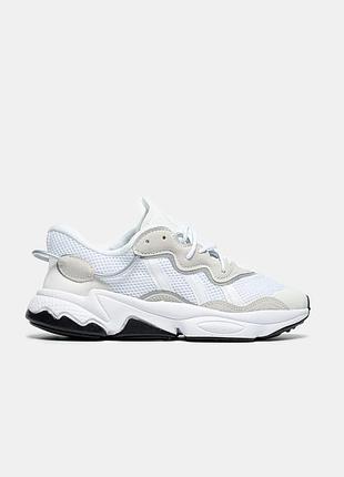 Кросівки чоловічі adidas ozweego white beige білі з бежевим