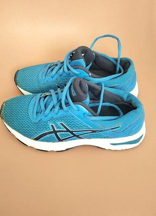 Asics кроссовки для подростков беговые синего цвета, дышащие,комфортные