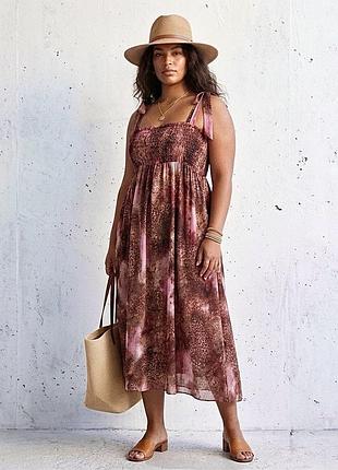 Ефектний сарафан максі з шифону (plus size)