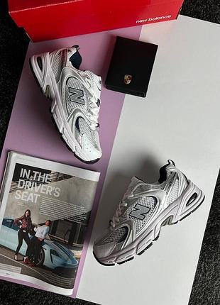 Чоловічі кросівки new balance 530 w premium white navy silver