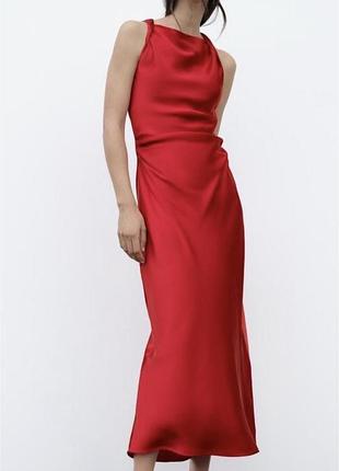Сукня zara сатинова