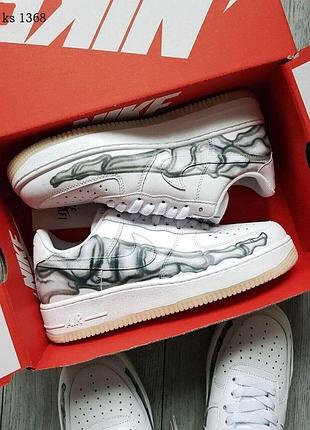 Стильні кросівки nike air force 1 low skeleton white