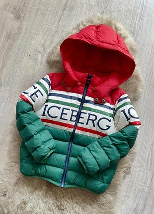 Детский пуховик теплая детская куртка iceberg