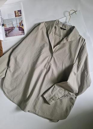 Massimo dutti свободная рубашка р м хлопок