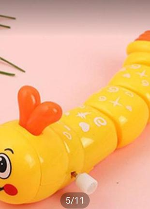 Механическая игрушка гусень, 15см 3