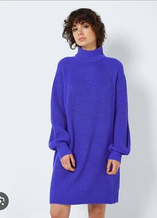 Сукня тепла в'язана синя noisy may timmi dress m-l