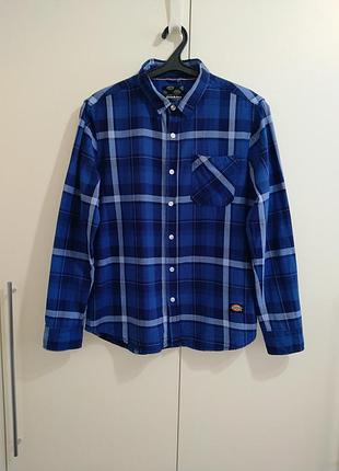 Рубашка dickies фланель в клетку vans levis tommy hilfiger g-star dress