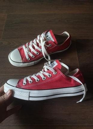 Красные классические кеды конверс convers all star 24,0 см 37,5 гг